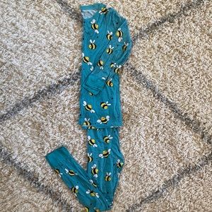 Little Sleepies Bamboo Pajamas,Unisex,size 16,Blue Bumble Bee,Gently Used